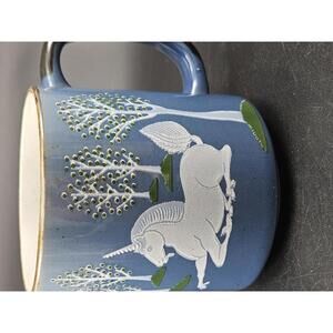 Vintage Otagiri Unicorn Mug Japan Dual-Sided Fantasy Art 4" Tall Label Attached
